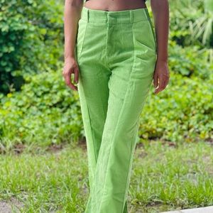 Vintage 70s style green pastel pants